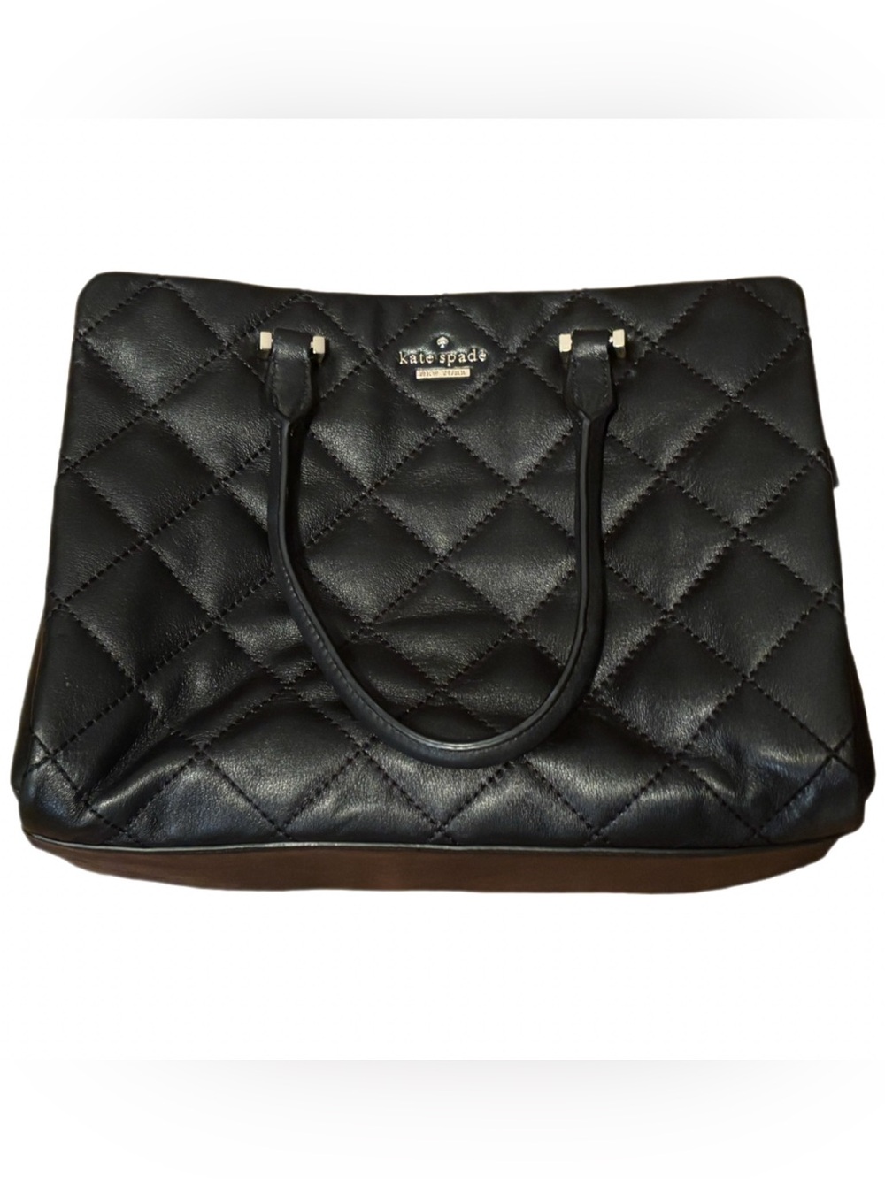 Kate Spade Emerson Place Olivera Quilted Leather Satchel Bag - Black